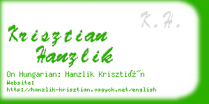 krisztian hanzlik business card